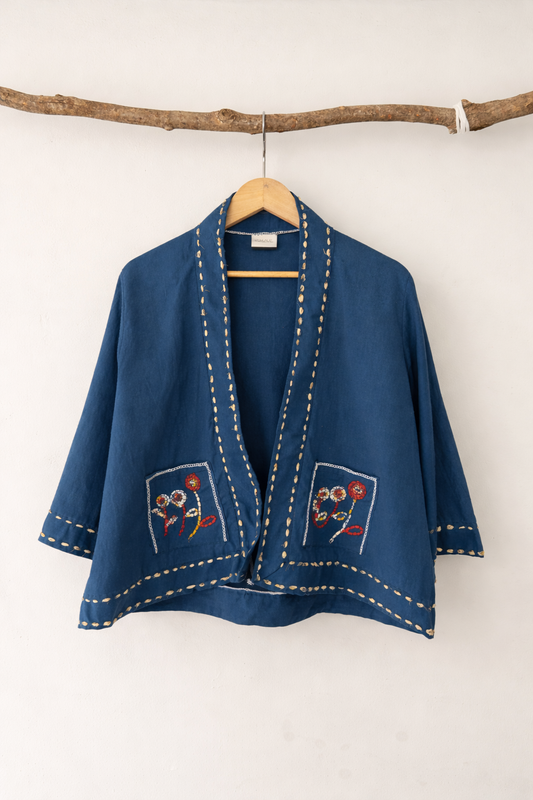 Neel Vriksha – Recrafted Ajrakh Shrug