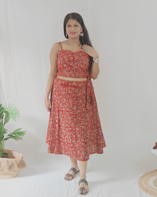Aarna Ajrakh Set