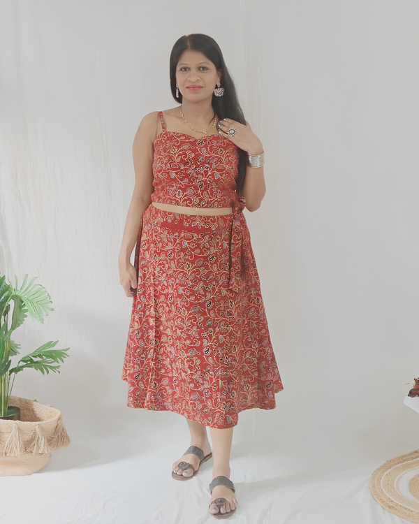 Aarna Ajrakh Set