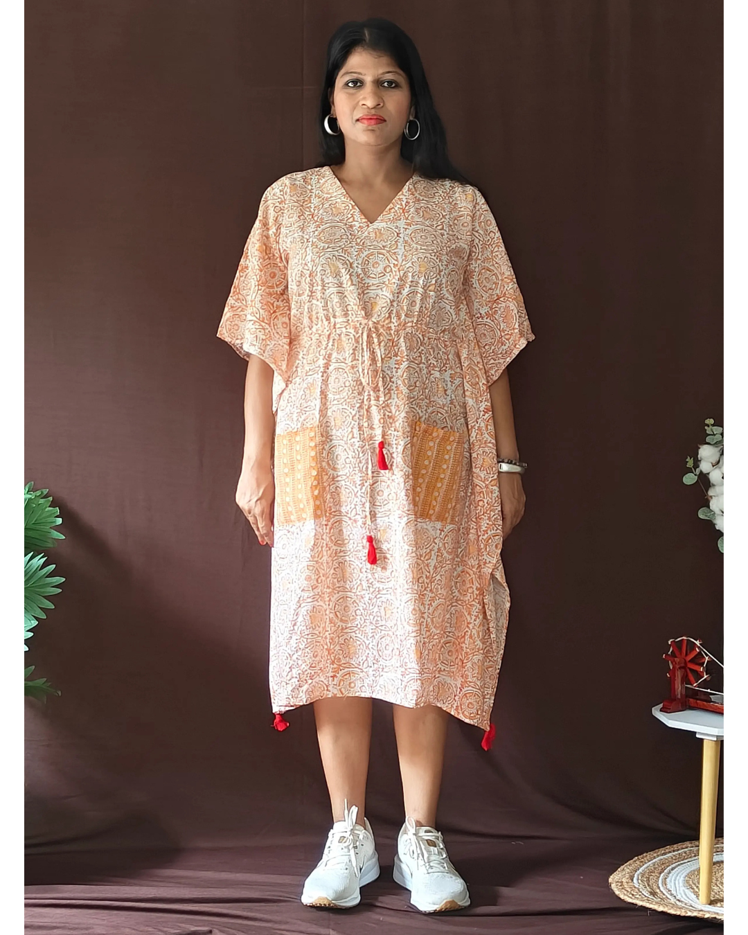 White Sunjal kaftan