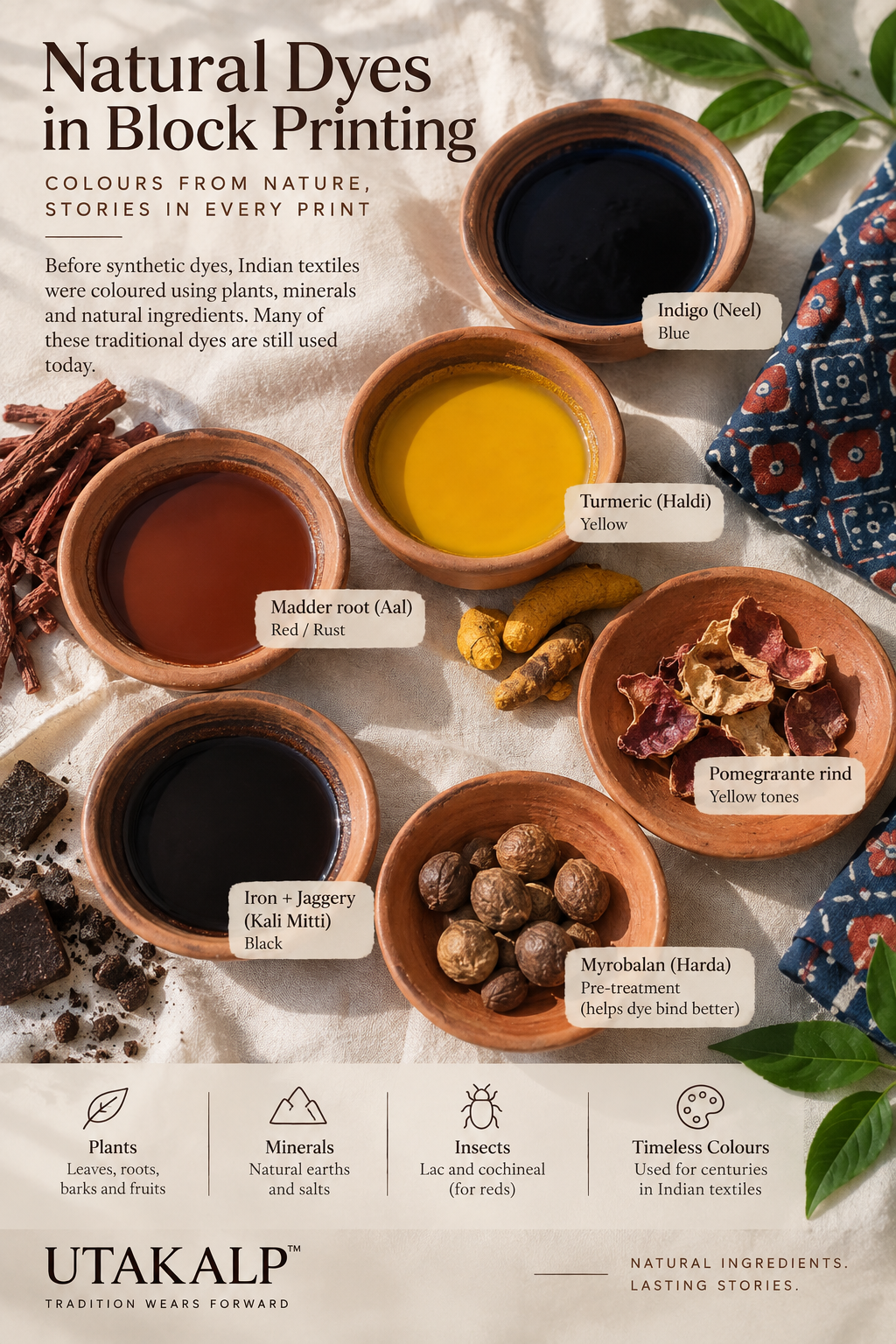 How Natural Dyes Are Used in Block Printing