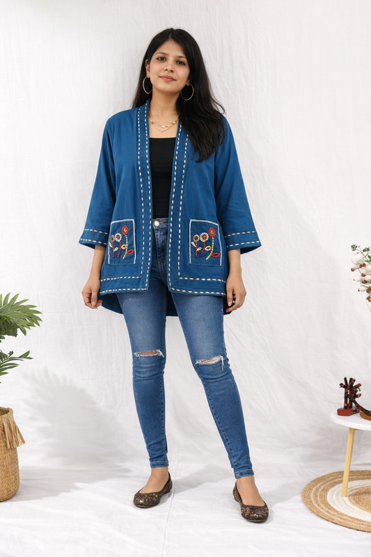 Neel Vriksha – Recrafted Ajrakh Shrug