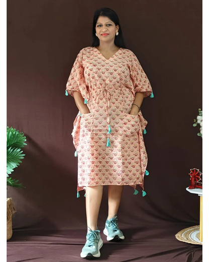 Gulbahar Peach Kaftan