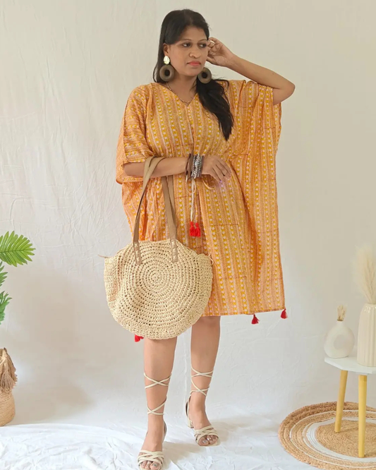 Orange Ravya kaftan