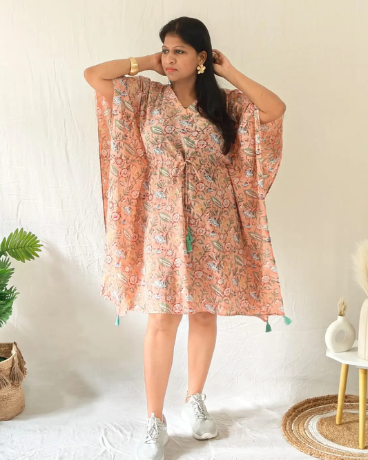 Taral Peach kaftan